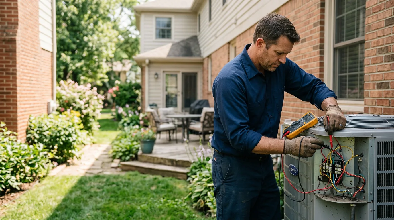 HVAC technician working near Dougherty, OK